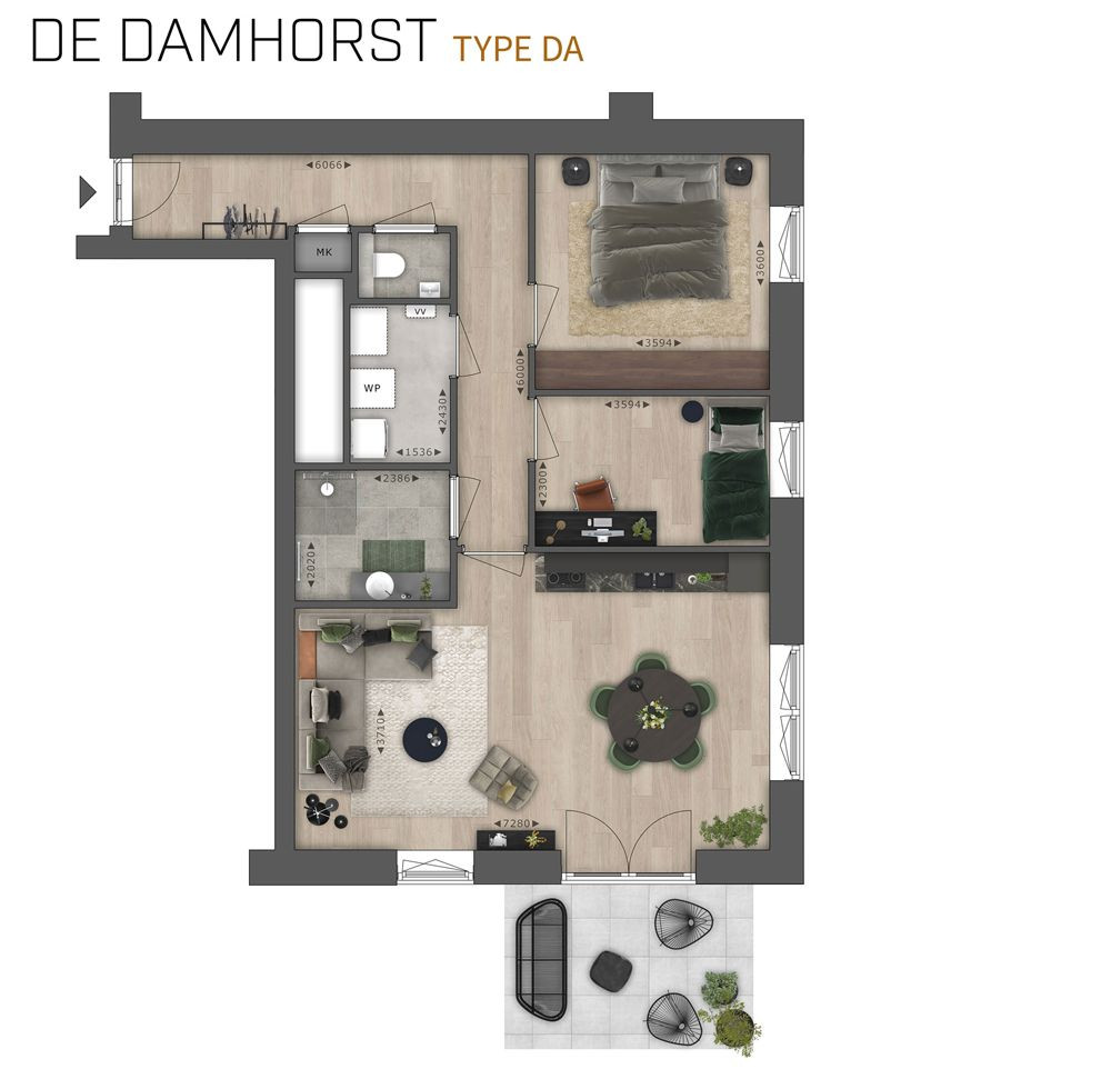 Plattegrond de Damhorst