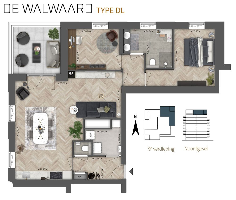 plattegrond de walwaard