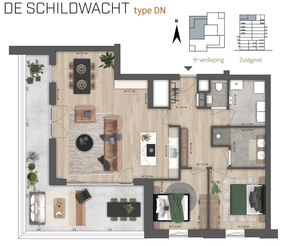 plattegrond de schildwacht